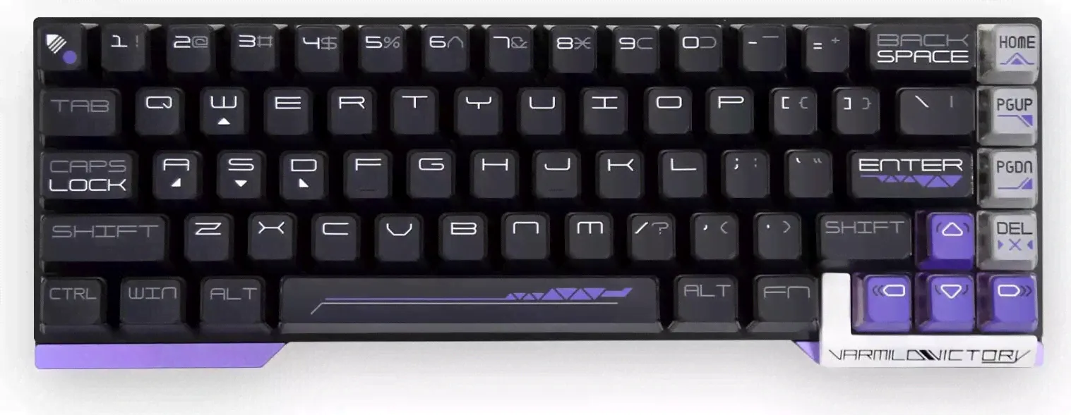 Проводная механическая клавиатура Varmilo Victory 67, белый магнитный переключатель Gateron KS-20, материал клавиатуры PBT, динамическое нажатие клави