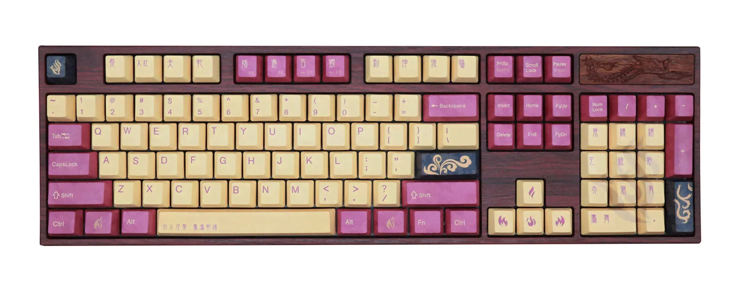 Varmilo Limited Edition Phoenix II 104 Key Varmilo Profile Dye Sub PBT Keycap Set