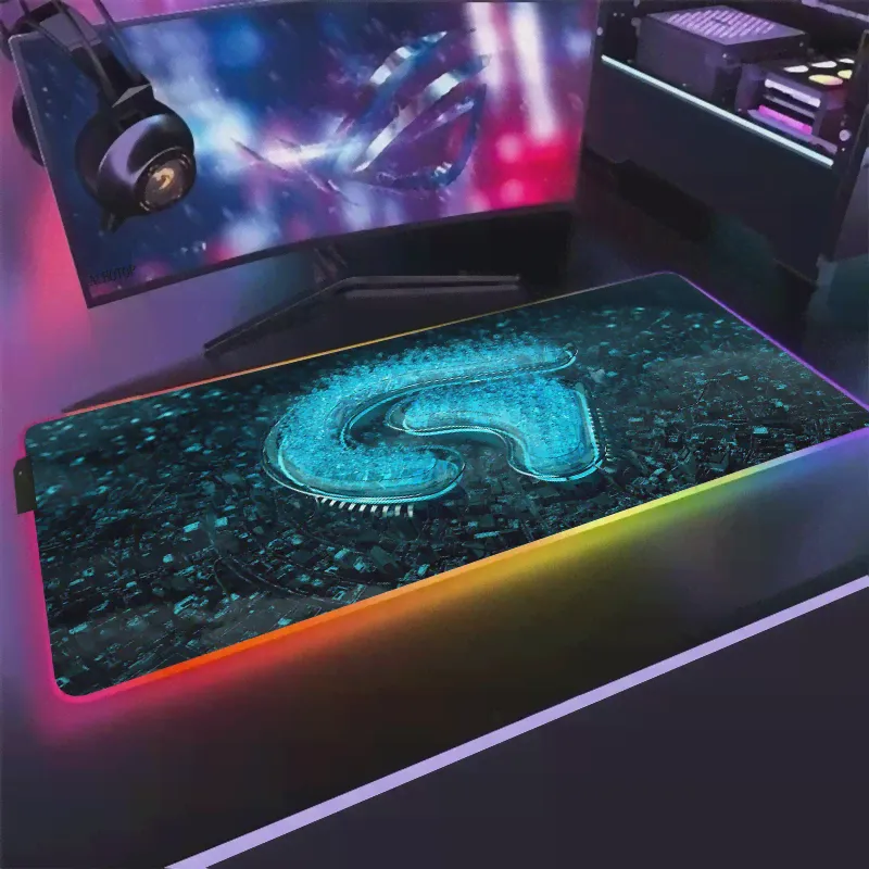 Игровой коврик для мыши Logitech RGB, игровые аксессуары, коврик для мыши, игровой ПК XXL, компьютерная клавиатура Varmilo Genshin Impact Cherry,-1