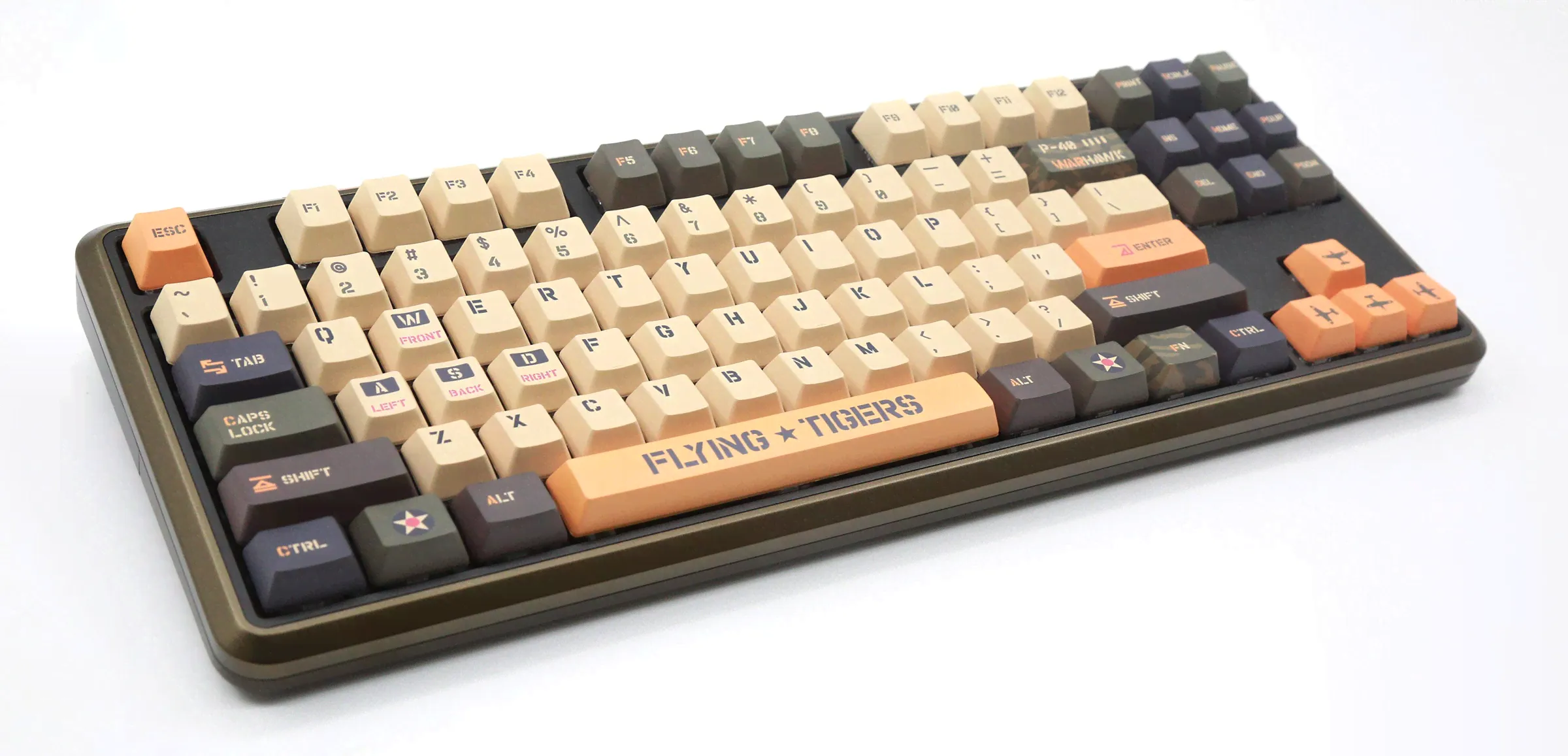 Varmilo Sword 2-87 Flying Tigers White LED TKL Dye Sub PBT Aluminum EC Mechanical Keyboard-0