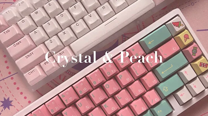 Crystal & Peach Keycap Sets | Unboxing & Sound test ☁️