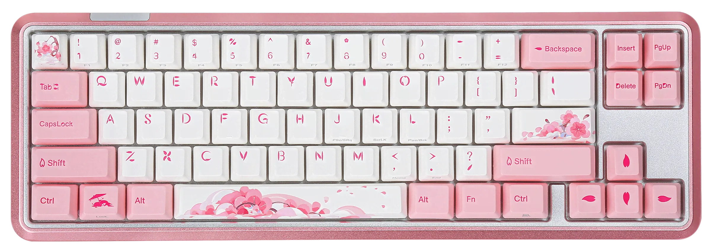 Varmilo Sword 2-68 Sakura R2 White LED 65% Dye Sub PBT Aluminum EC Mechanical Keyboard