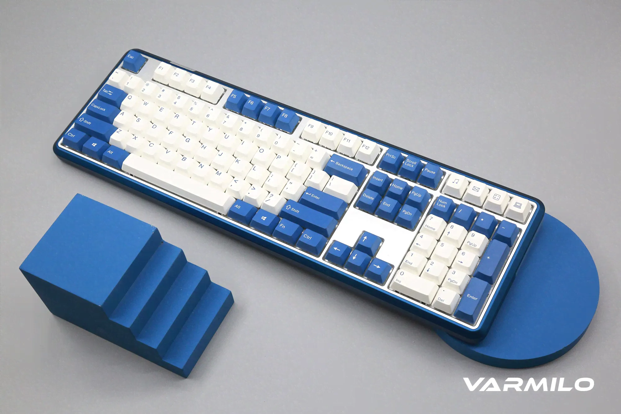 Varmilo Sword 2-108 Pacific Blue White LED Dye Sub PBT Aluminum EC Mechanical Keyboard-0