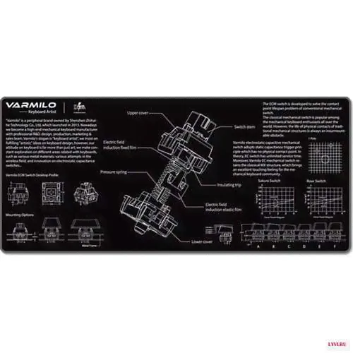 Коврик EC Mechanical Switch Desk Mat / Mouse Pad XL VARMILO (ZDB005-01)