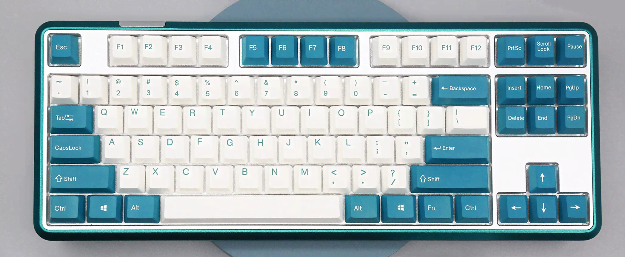 Varmilo Sword 2-87 Twilight Green White LED TKL Dye Sub PBT Aluminum EC Mechanical Keyboard