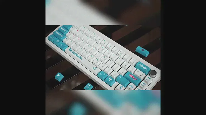 PBT dye subbed backlit keycaps set  -MIKU