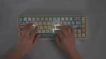 ASMR Monet keycaps with Fast Typing for Studying, Works, Relaxing🌞