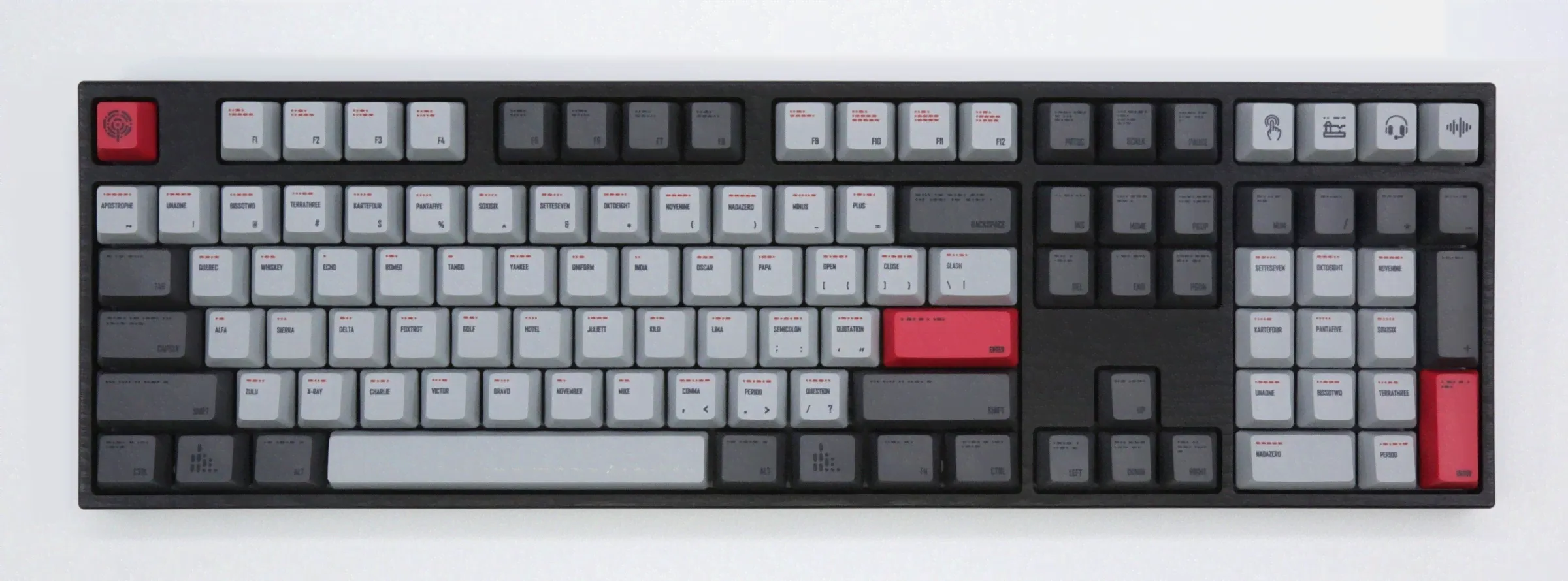 Varmilo Morse Code 108 Key Dye Sub PBT Keycap Set