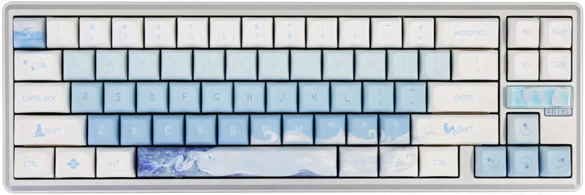 Беспроводная механическая клавиатура Varmilo Sword 68, переключатель Varmilo MX Daisy L, горячая замена, колпачки клавиш из ПБТ, металлический корпус-0