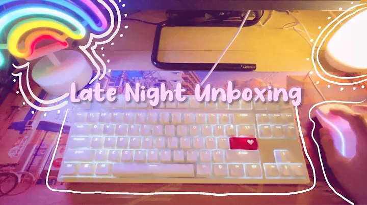 🌙late night unboxing | cute keyboard and desktop accessories | Zomoplus cat paw keycap